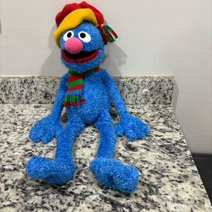 Vtg Y2K Sesame Street Grover Macy's Limited Edition Holiday Plush 2004 Christmas